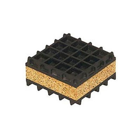 MASON INDUSTRIES Neoprene And Cork Pad 6" X 6" X 1" NK6X6